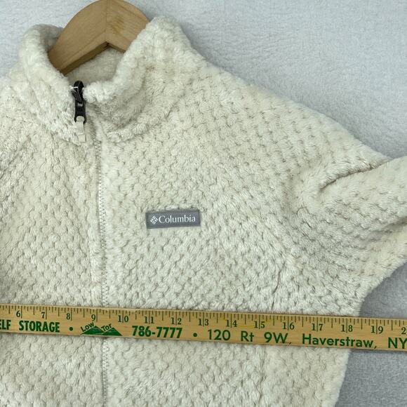 COLUMBIA Jacket Womens L 14 16 Bugaboo Fleece Interchange Full Zip Off White - Picture 10 of 12